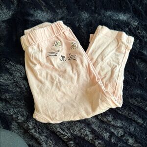 Carter's Pink Cat Face Leggings